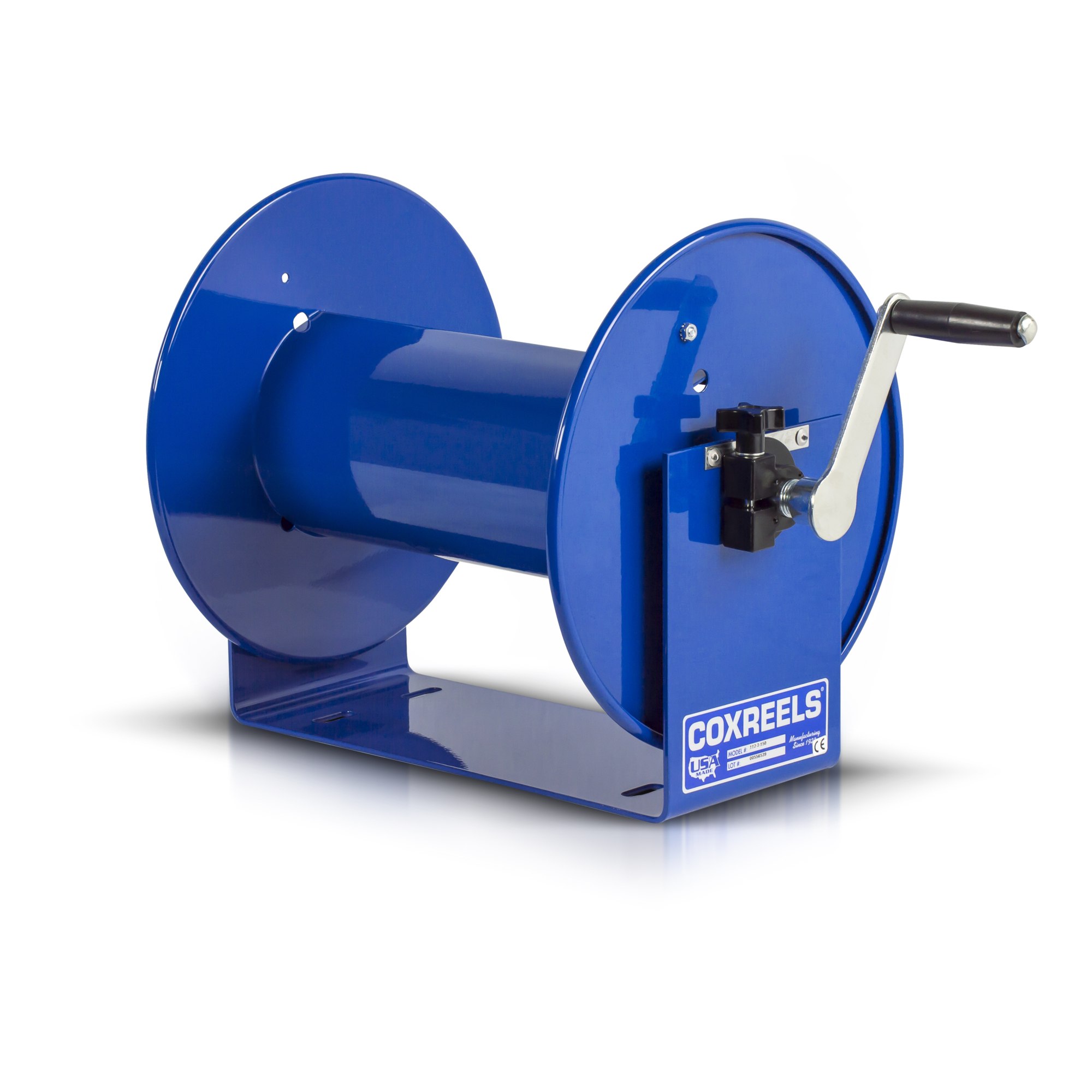 Coxreels, Compact Hand Crank Hose Reel 3/8 x 150 less hose, Hose Diameter 3/8 in, Hose Length 150 ft, Model# 112-3-150